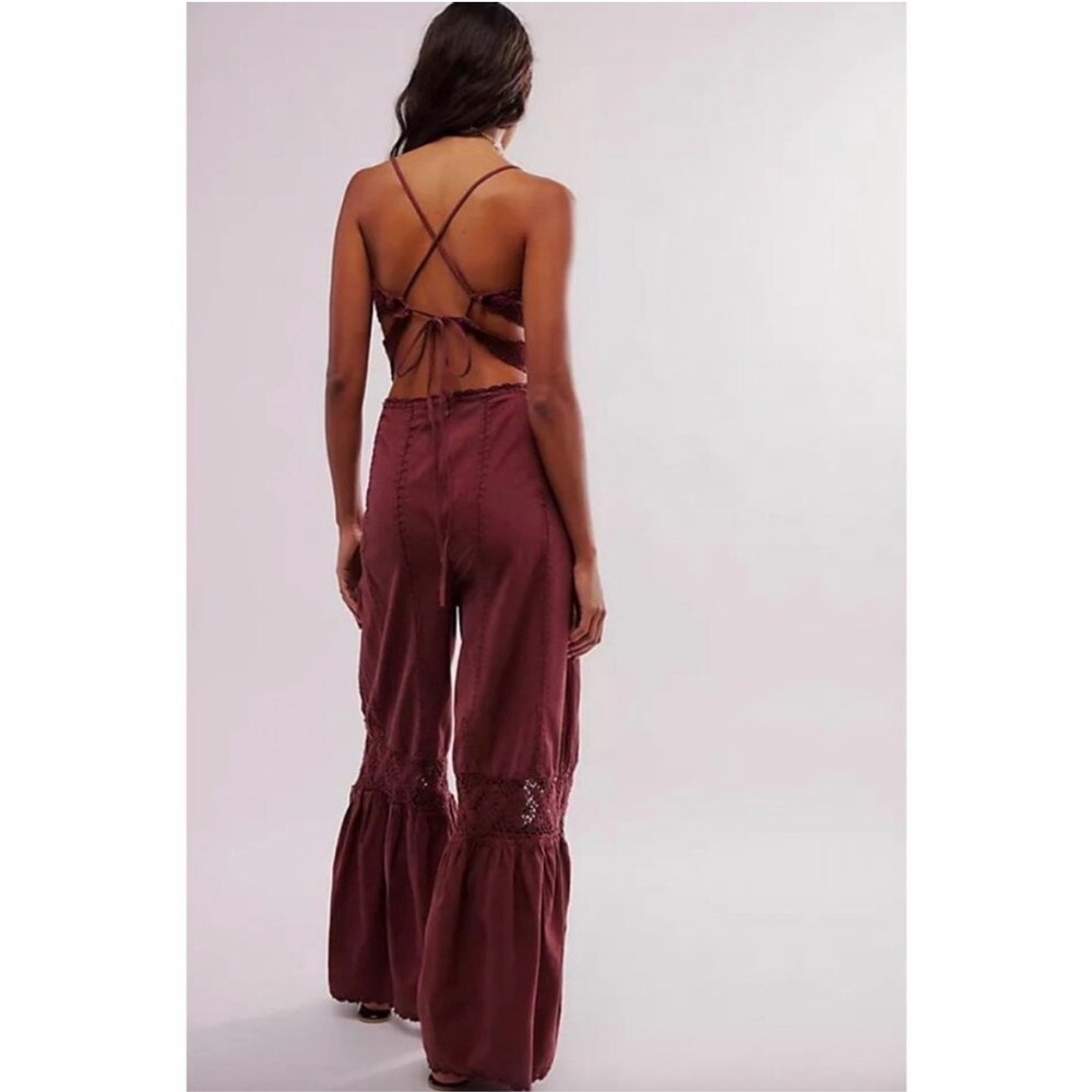 Free People Freya Crochet One Piece Jumpsuit - NWT - Picture 6 of 7